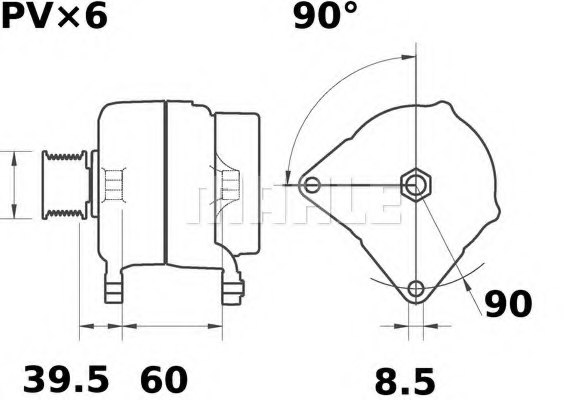 MAHLE ORIGINAL MG 253 Alternator